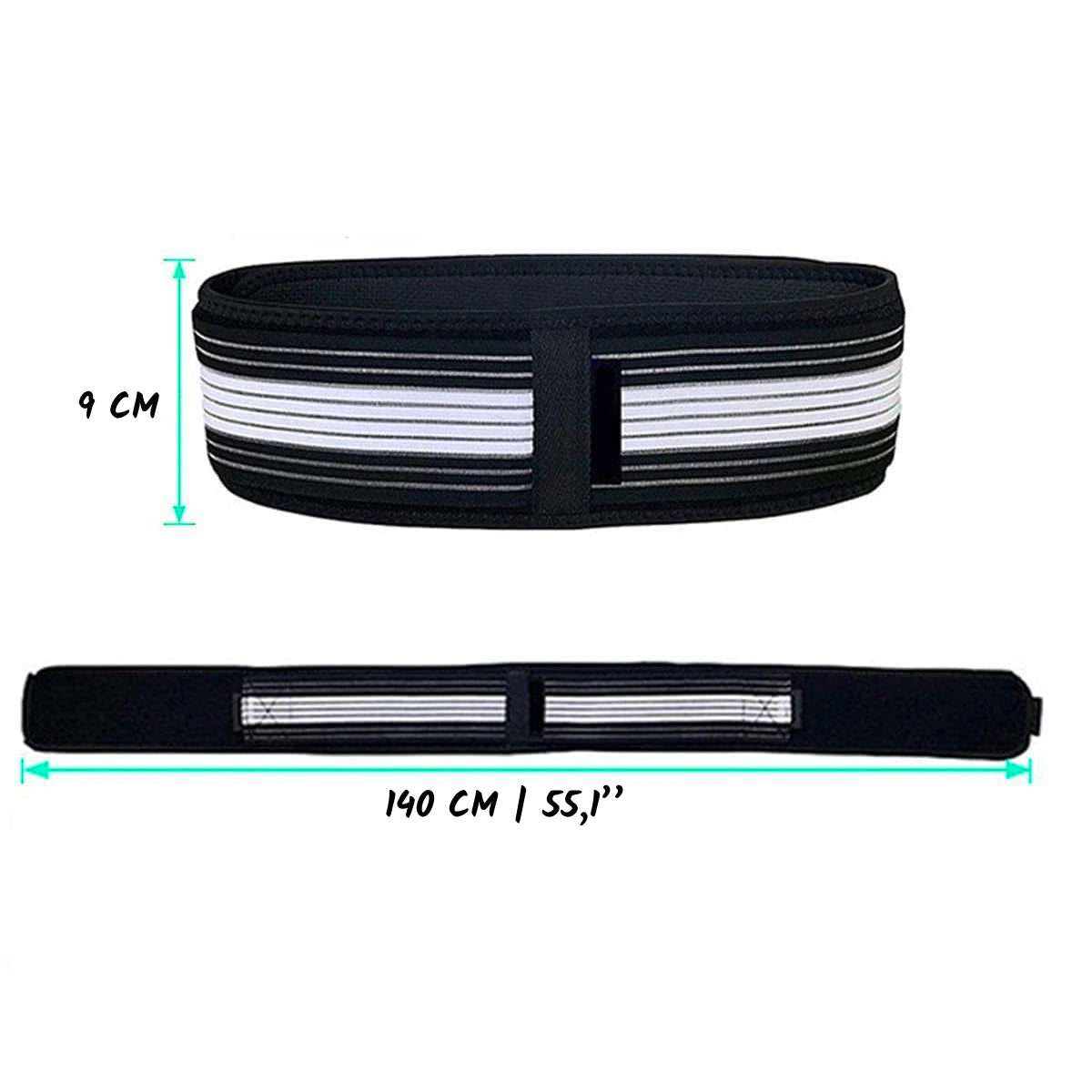 Back belt support dimension.