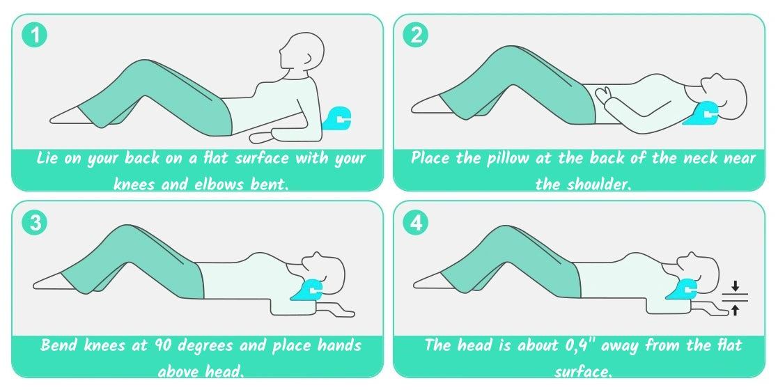 Neck stretcher how to use it positions.