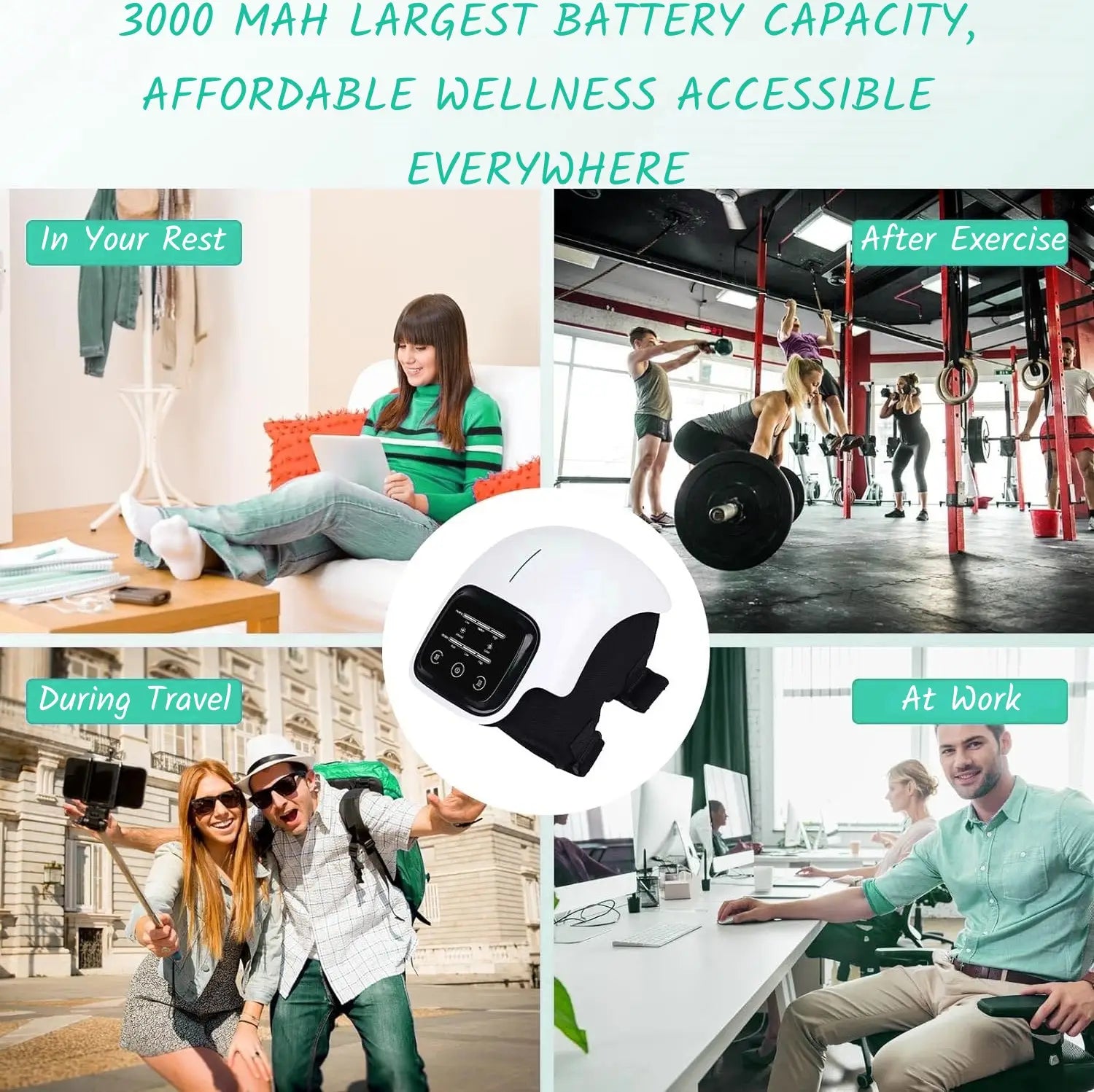 Places to use the Knee Massager.