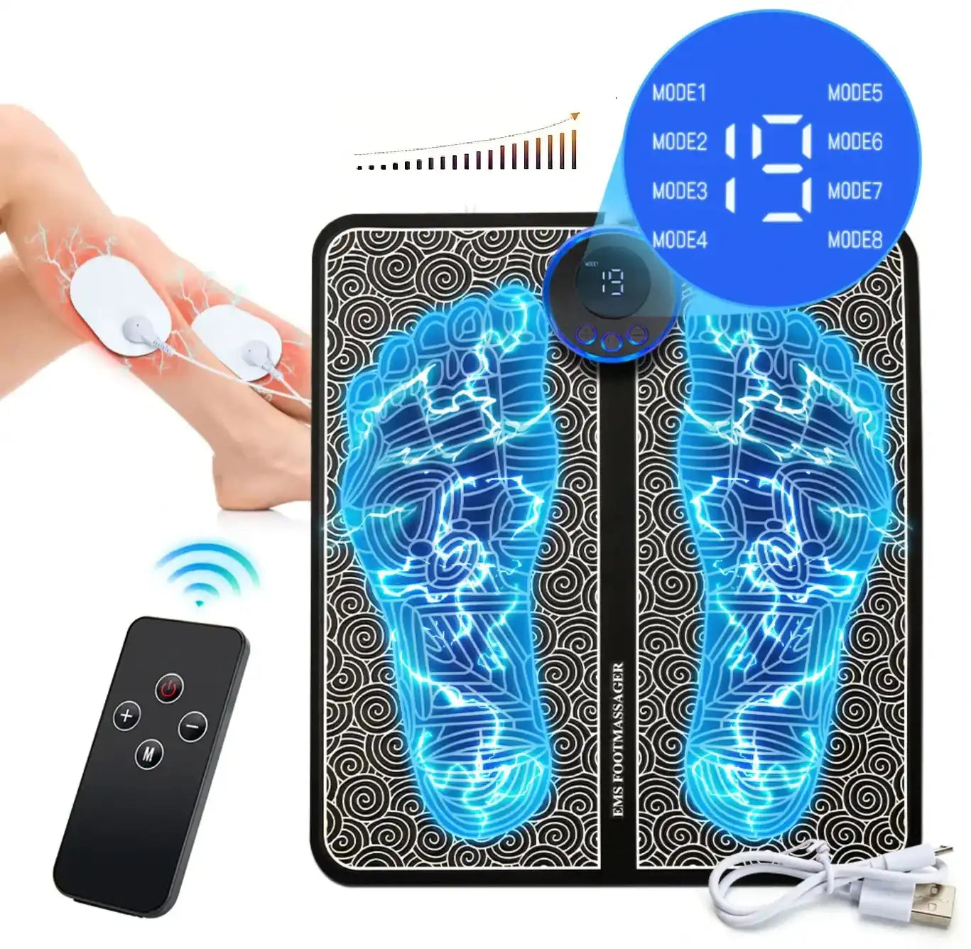 EMS FOOT MASSAGER PAD ACCESSORIES PLUS ELECTRODES.