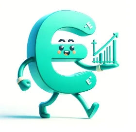 Symbol letter E, the initial of the company easily UP, holding an ascending graph showing 9 million customers live happier 