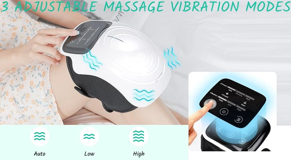 Knee massager 3 adjustable masaj vibration.