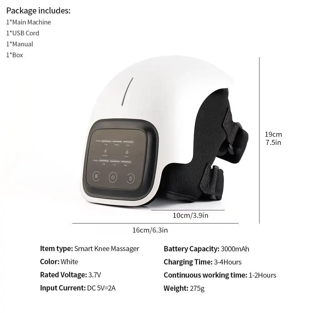 Knee Massager Product Image Written Specifications.